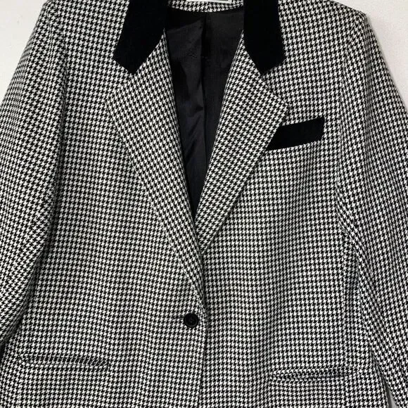 Vintage Dumas Blazer Jacket Women 14 Houndstooth Career Retro Lined Y2K USA Corp - Picture 11 of 14